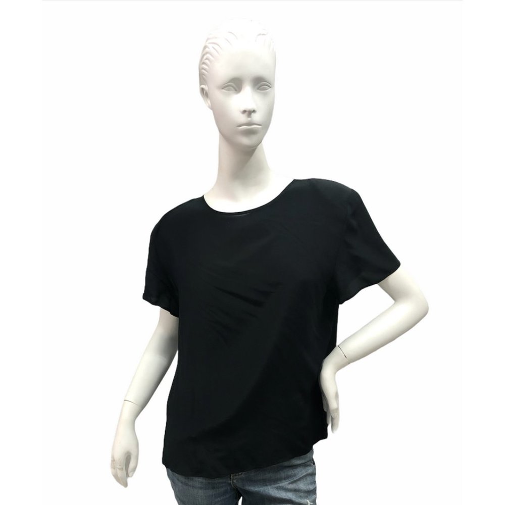 Jordan New York Black 100% Silk Blouse  Size 11/12